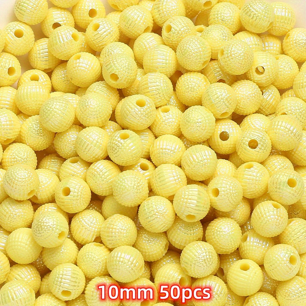 50-100pcs 8/10mm Acrylic Spacer Beads Loose Macarone Jewelry Beads