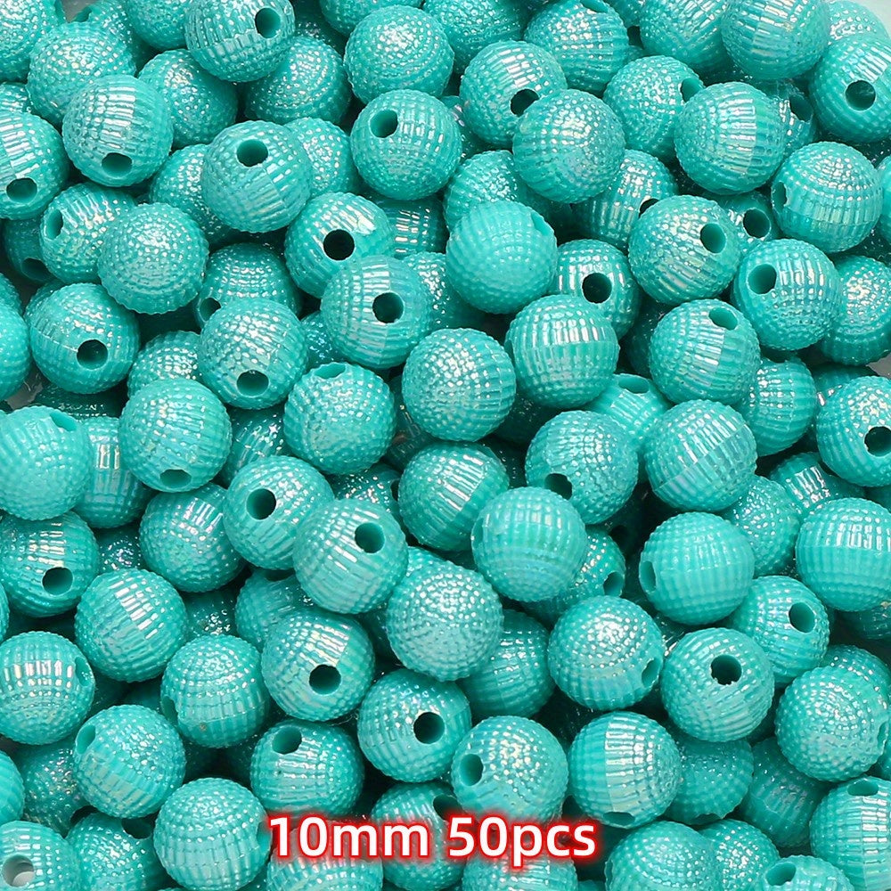 50-100pcs 8/10mm Acrylic Spacer Beads Loose Macarone Jewelry Beads