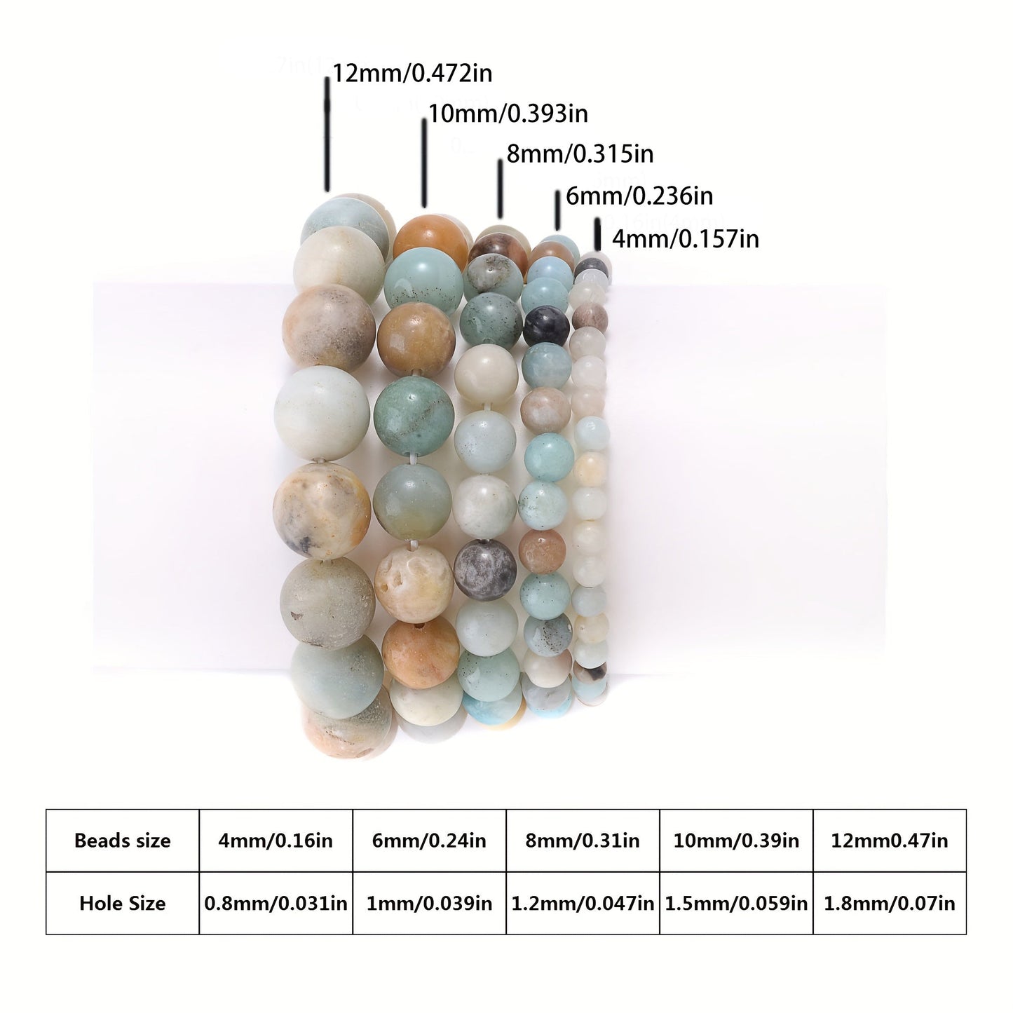 6/8/10mm White Celar Cat Eye Round Spacer Beads Stone Loose Beads
