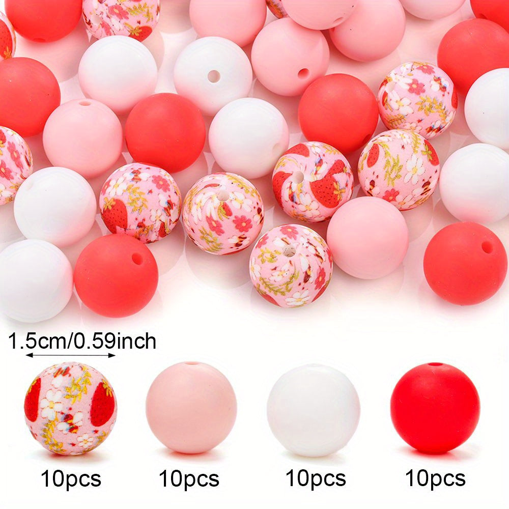 Mixed Flower Silicone Spacer Beads
