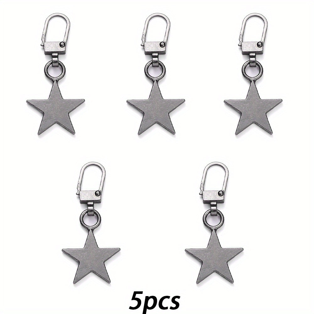 Star Metal Detachable Zipper Puller Buckle Heads