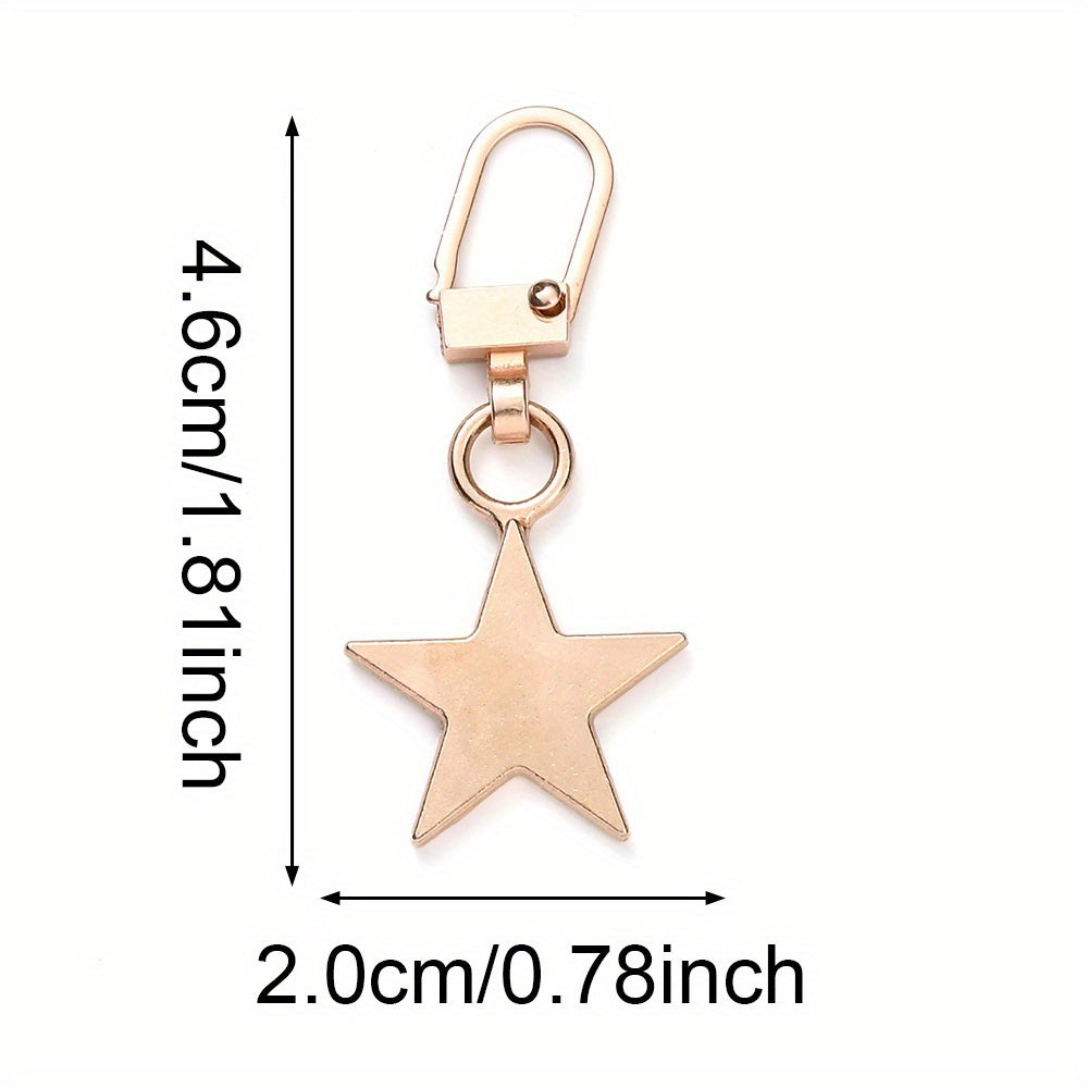 Star Metal Detachable Zipper Puller Buckle Heads