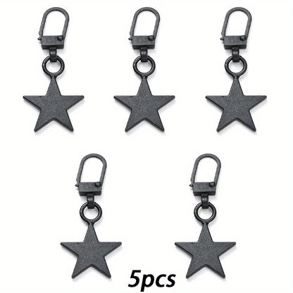 Star Metal Detachable Zipper Puller Buckle Heads