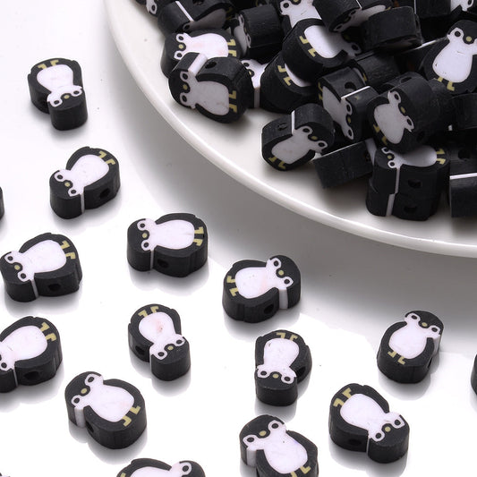 Penguin Polymer Clay Beads