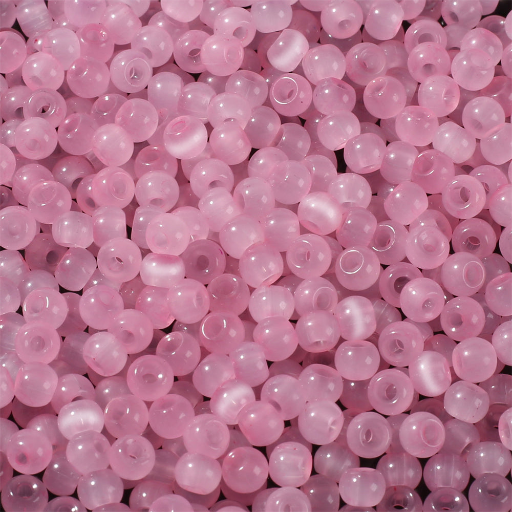 2000PCS 4mm Cat's Eye Round Glass Seed Beads