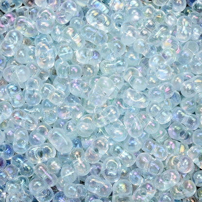 Rainbow Glass Rice Spacer Beads