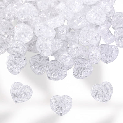 Acrylic Heart-Shaped Spacer Beads