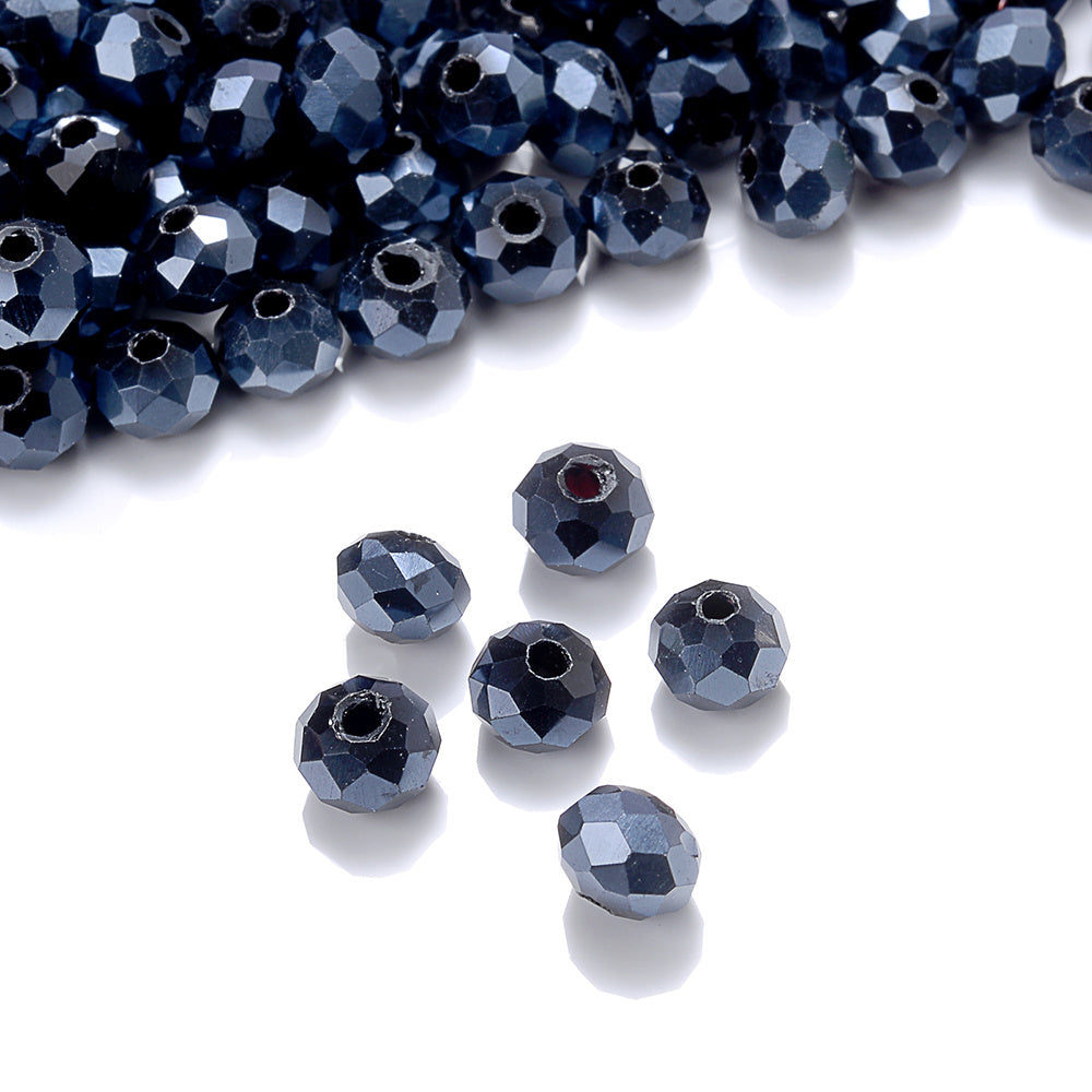 10mm Colored Cylindrical Glass Spacer Beads
