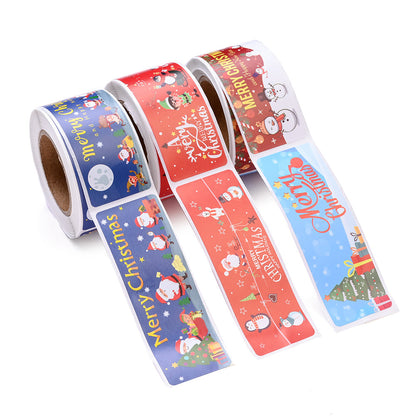 Christmas Pattern Rectangular Stickers
