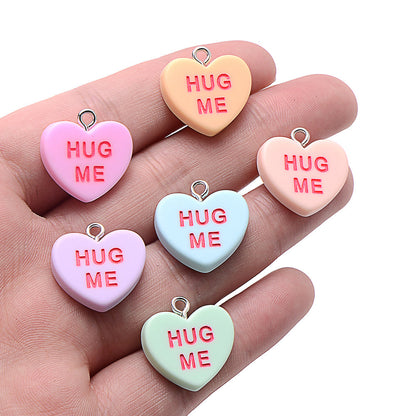 Sweet Heart Resin Pendants