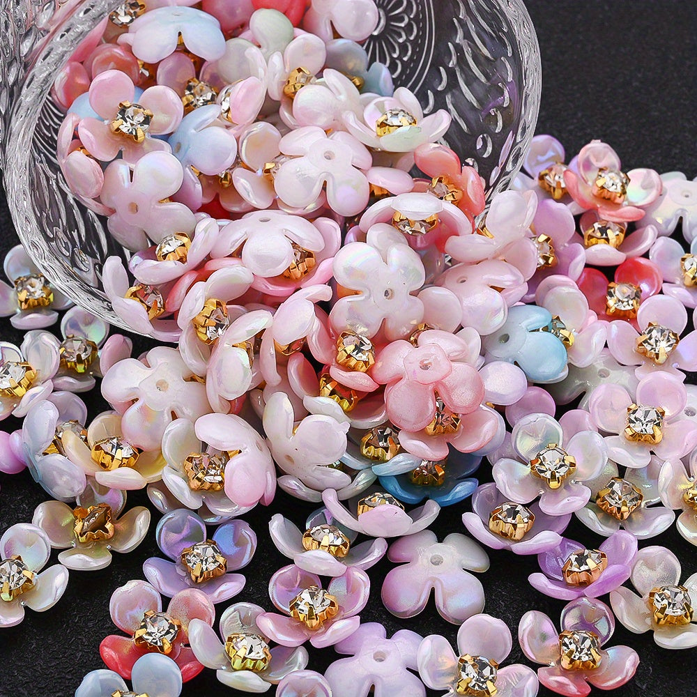 Gradient Flower Acrylic Beads