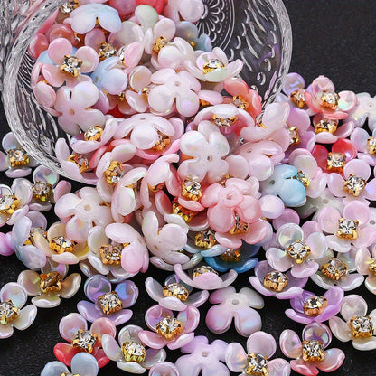 Gradient Flower Acrylic Beads