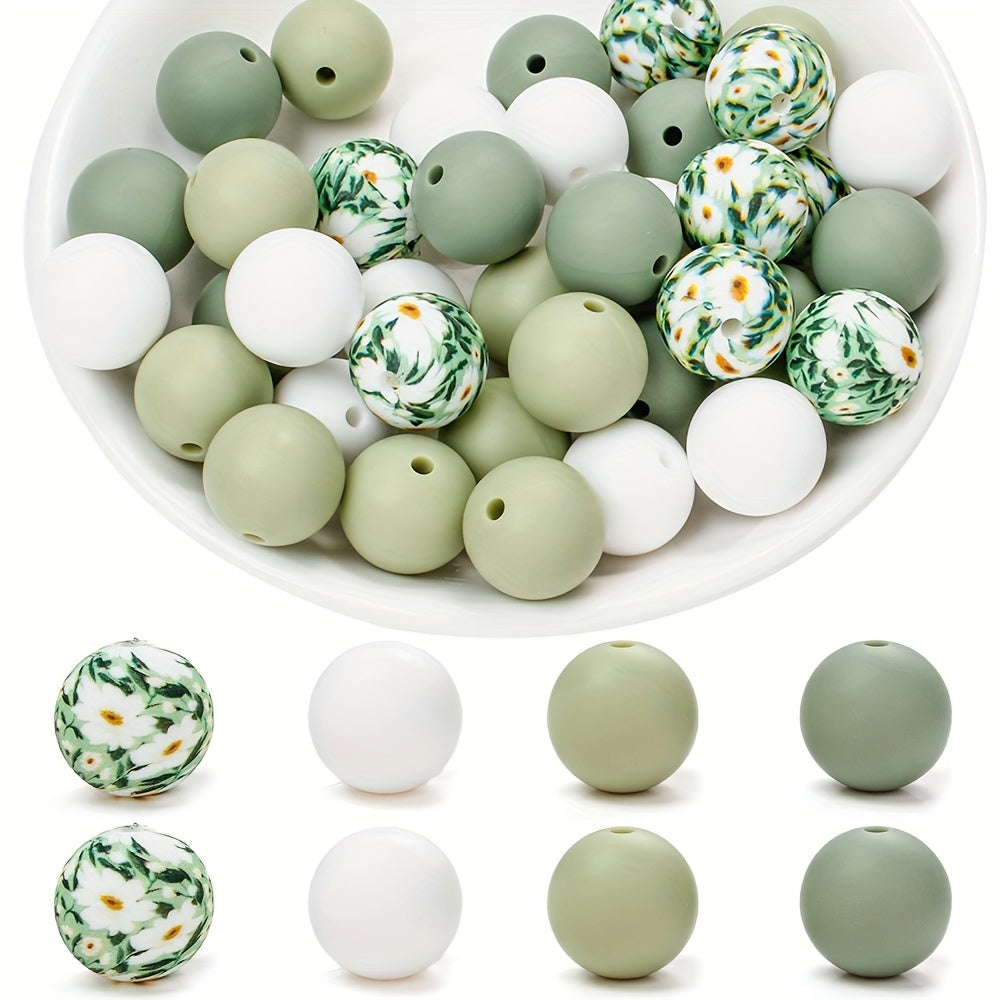 Mixed Flower Silicone Spacer Beads