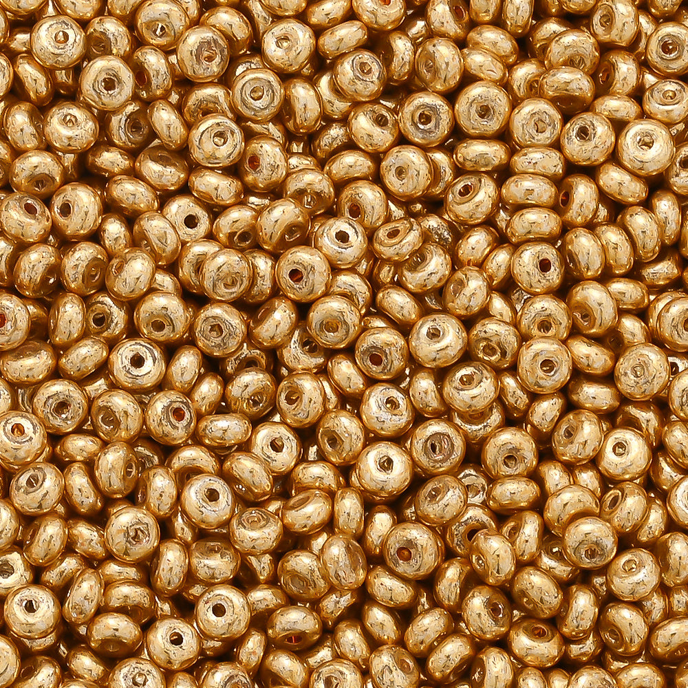 4 mm Glass Metal Abacus Rice Beads