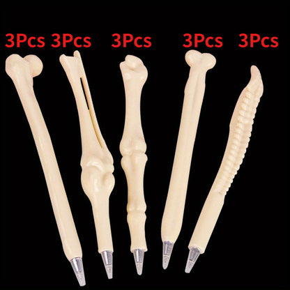 15-Piece Imitation Bone Shape Ballpoint Pens
