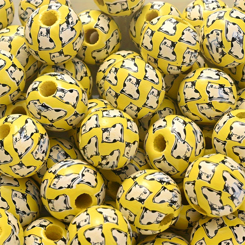 Colorful Round Wooden Beads