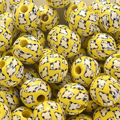 Colorful Round Wooden Beads