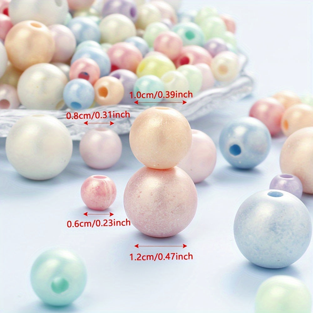 Macaron Acrylic Round Beads