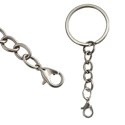 Mixed Color Iron Flat Key Rings