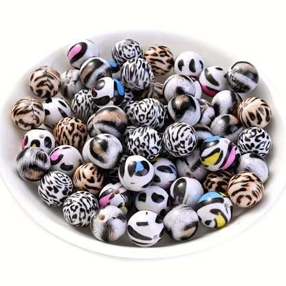 Leopard Print Acrylic Beads