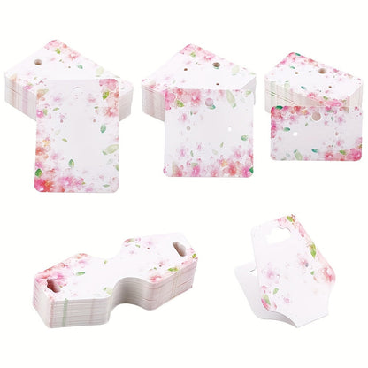 120-Piece Floral Jewelry Display Card Set