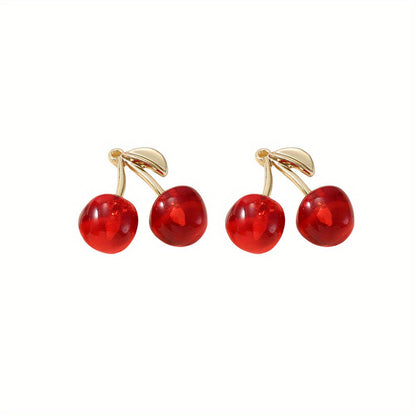2PCS Fruit Cherry Fashion Pendant Set