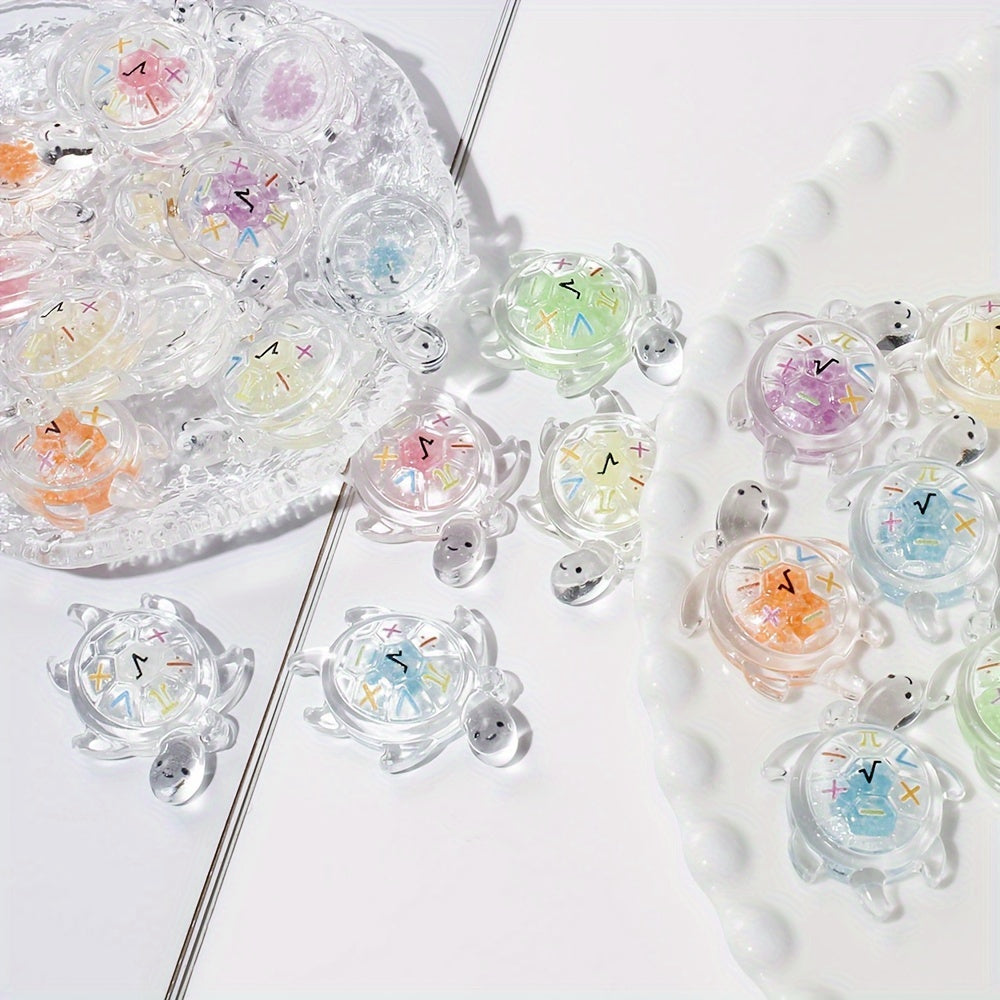 Luminous 3D Turtle Resin Beads