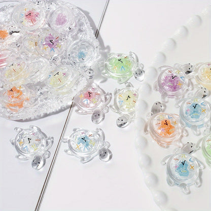 Luminous 3D Turtle Resin Beads