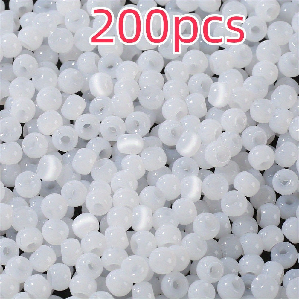 Mini Cat Eye Glass Spacer Beads