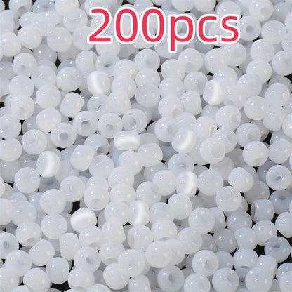 Mini Cat Eye Glass Spacer Beads