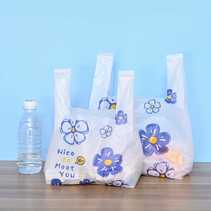 50-Piece Floral Plastic Gift & Storage Bags