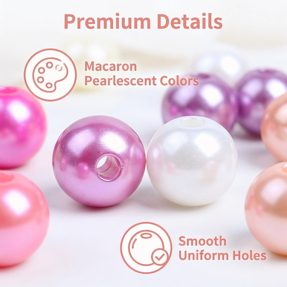 6 mm Colorful Imitation Pearl Beads Jewelry Making Kit