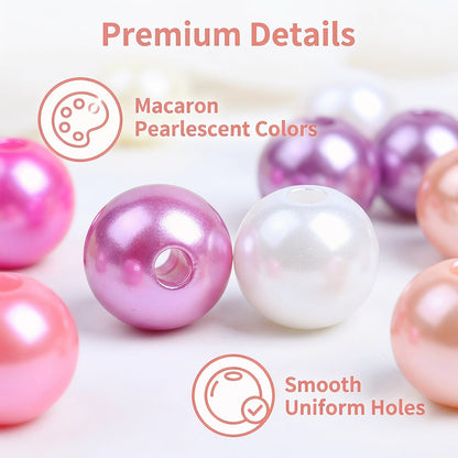 6 mm Colorful Imitation Pearl Beads Jewelry Making Kit