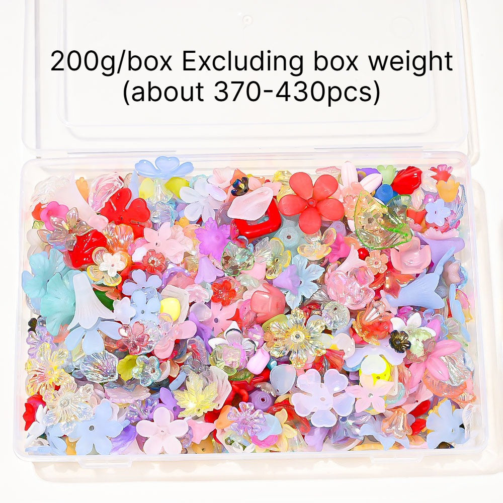 Acrylic Flower Leaf Charms Set