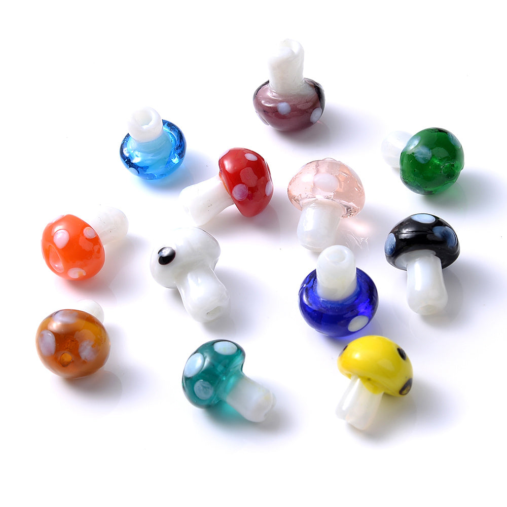 Mushroom Glass Beads