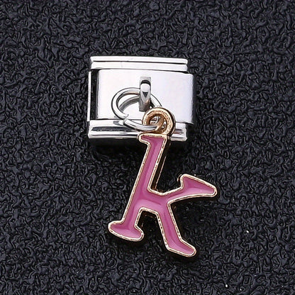 1PC A-Z English Letter Charm Link Set for 9mm Bracelets