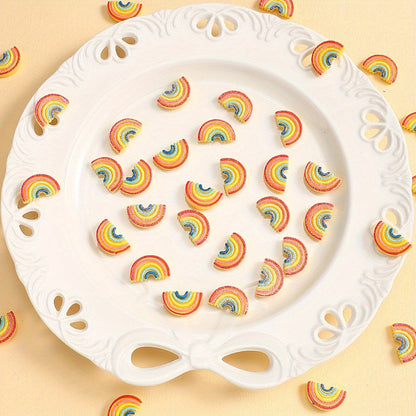 Rainbow Glitter Resin Patches