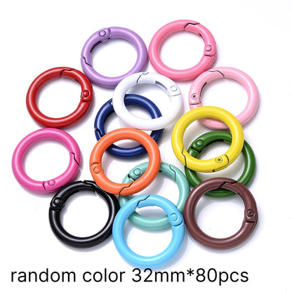 Round Keychain Buckle Spring Clasps Set