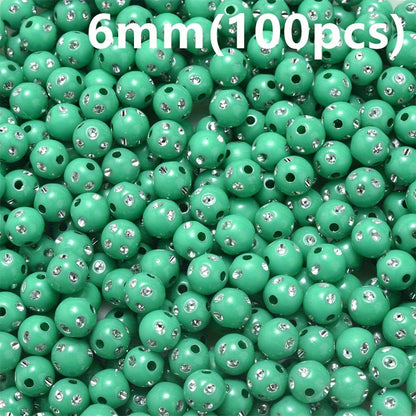 Mixed Acrylic Round Beads