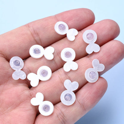 White Shell Pattern Earring Backs