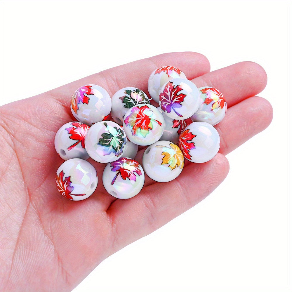 Maple Leaf Acrylic Beads