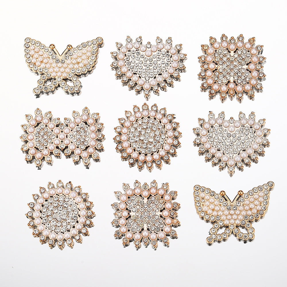 Stylish Acrylic Pearl and Rhinestone Flatback Embellishments