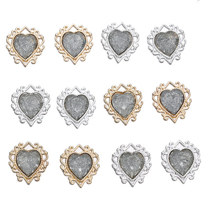 10PCS Sparkling Rhinestone Zinc Alloy Pendant Set