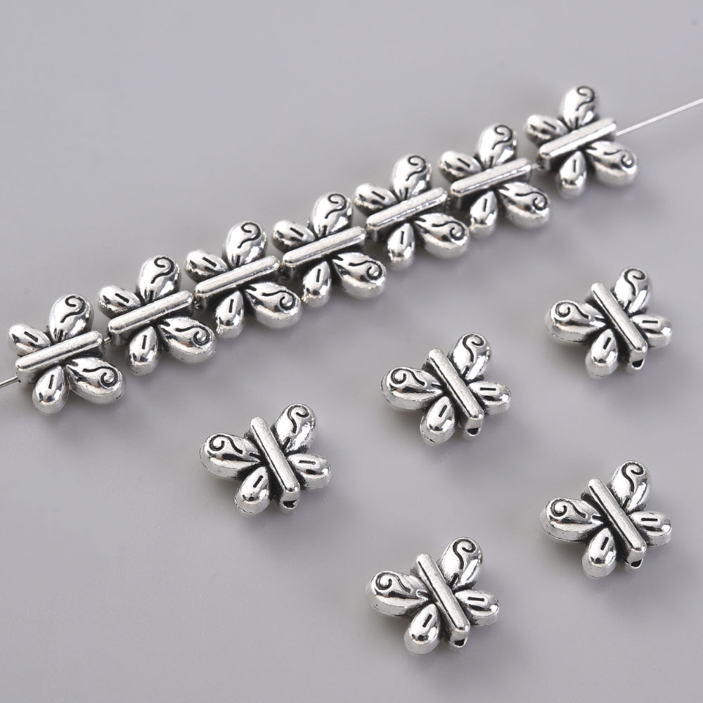 Alloy Butterfly Spacer Beads
