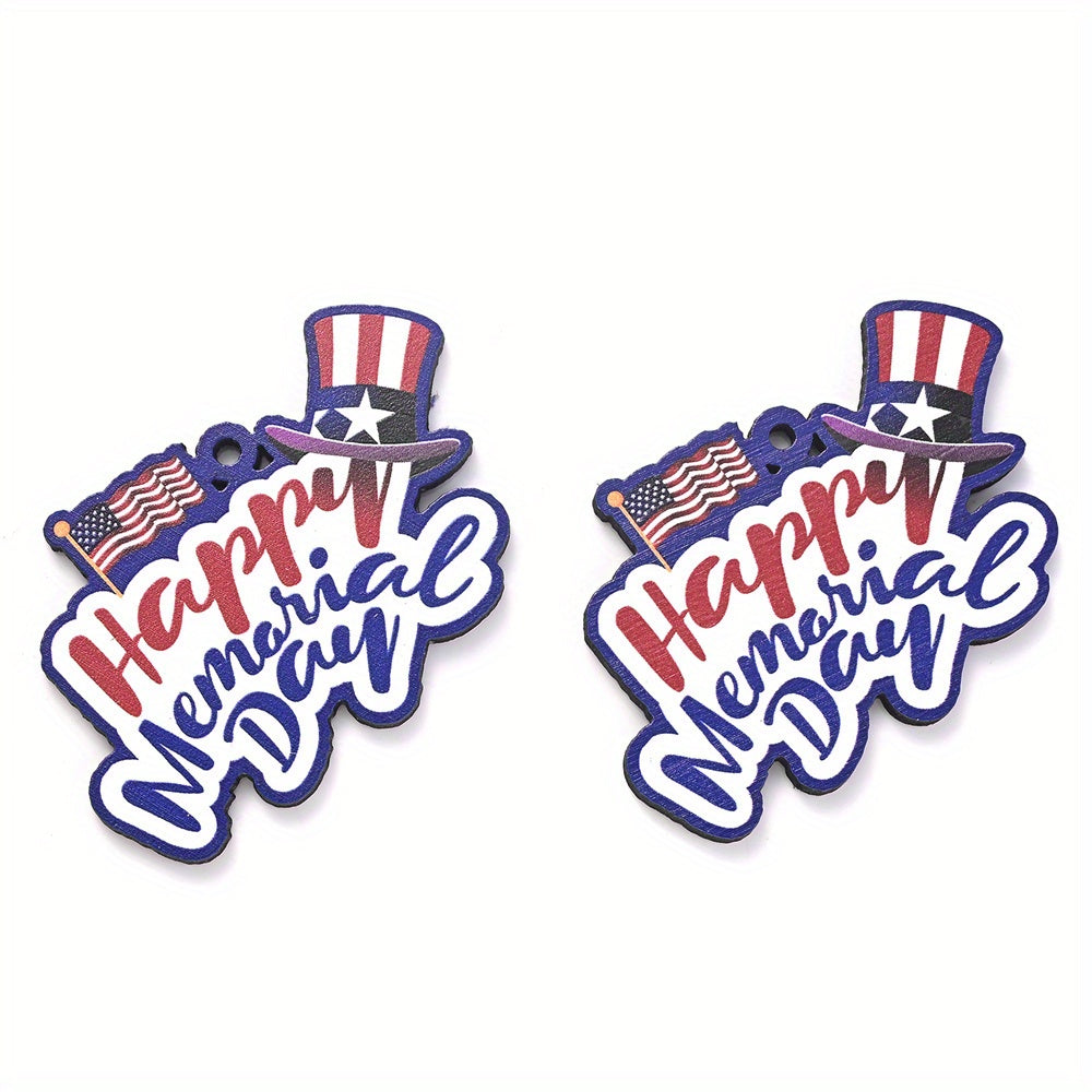 July 4th Patriotic Wooden Chain Charms