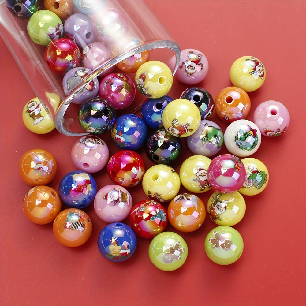 Christmas Printed Acrylic Beads
