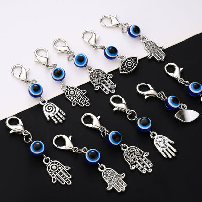 Evil Eye and Hamsa Enamel Pendant Charms