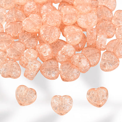 Acrylic Heart-Shaped Spacer Beads