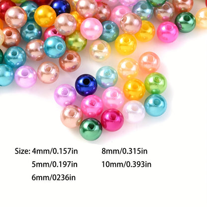Colorful Imitation Pearl Acrylic Beads