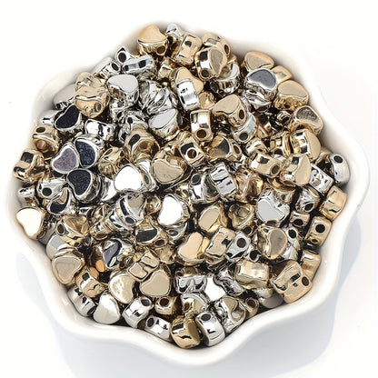 Gold & Silver Love CCB Beads